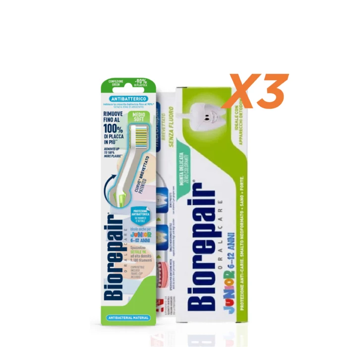 Biorepair Junior toothpaste offer with a free toothbrush