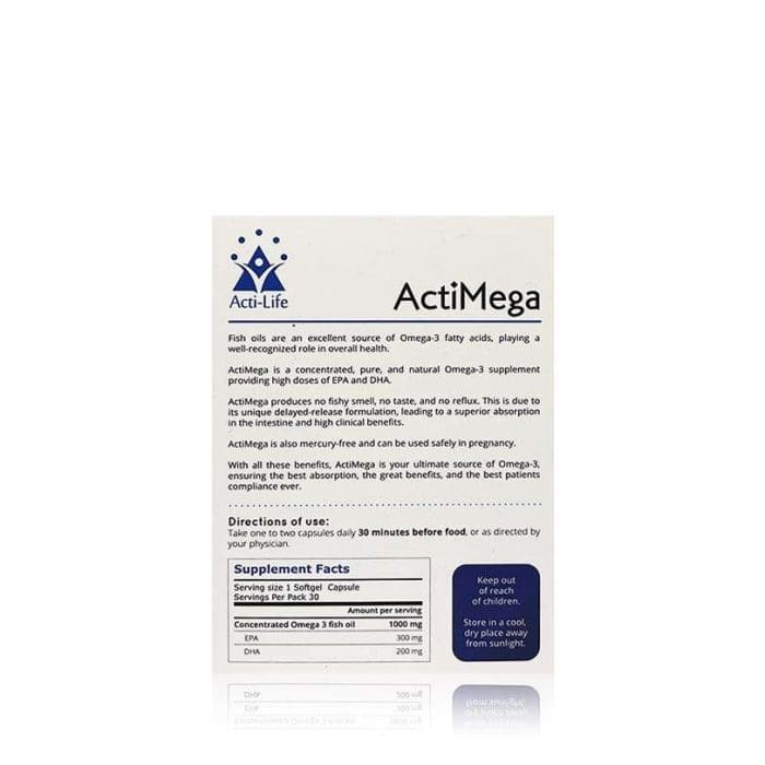 Actimega back shot omega 3 supplement
