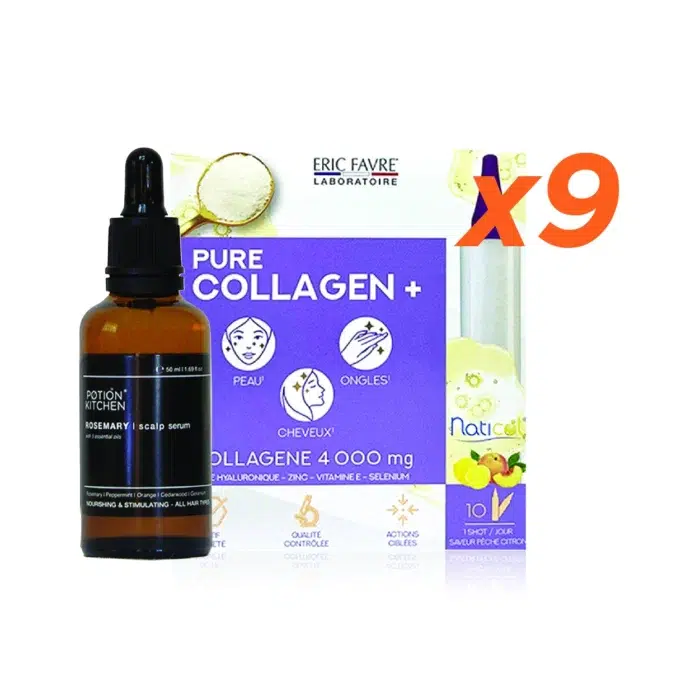 collagen 3 month treatment with rosemary scalp serum for hair