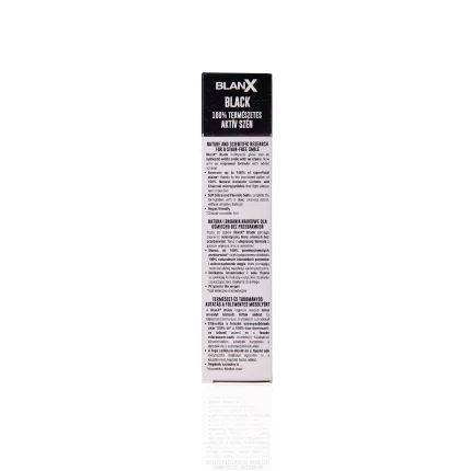 BlanX Black Charcoal Natural Active Carbon Toothpaste for whiter smile 75 ml-Back view